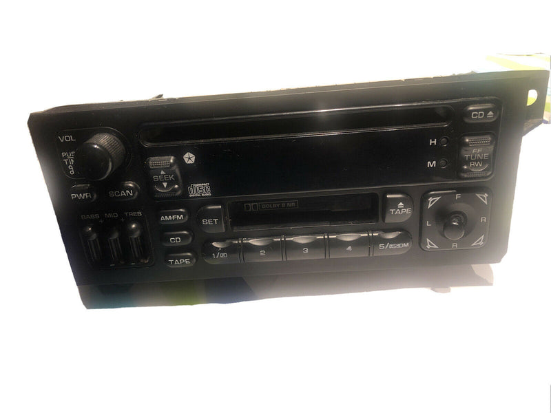 Genuine OEM Dodge Jeep Chrysler AM FM Radio CD & Cassette Player | P04704382AC