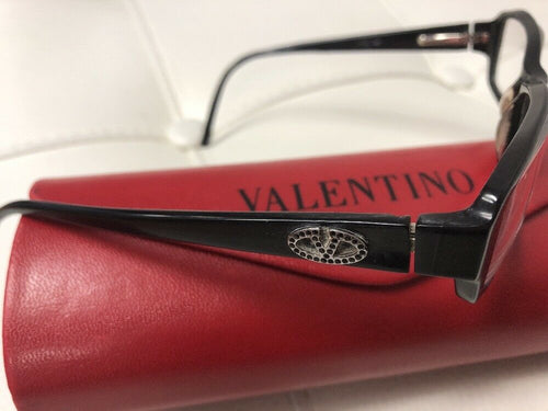 Valentino Women's Eyeglasses V Black Marble Frame Italy 49[]15 135