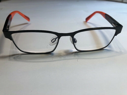 Nike Eyeglasses 001/125 Black Red Frame / Clear Lenses (NO CASE)
