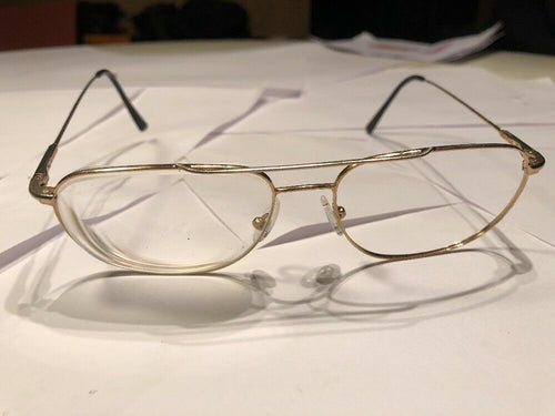 Safilo Elasta Eyeglasses Mens  Goldtone Metal Frame 56 17 8.5 Pilot Style