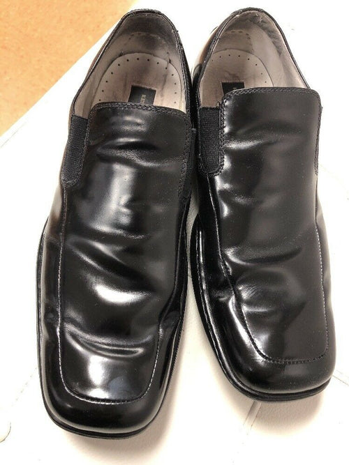 Men's Kenneth Cole Oxford Dress Shoes Landing Gear Silver Technology Black 10.5