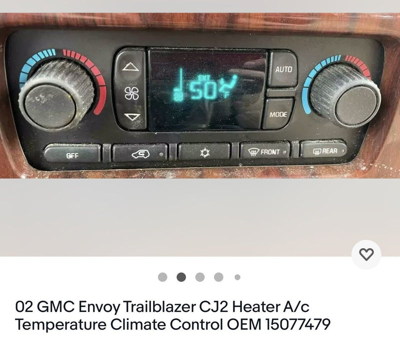 2002 GMC Envoy Trailblazer  Heater A/c Temperature Climate Control OEM 15077479