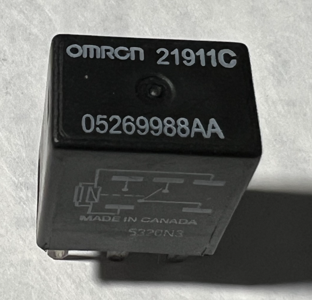 Omron 5 Pin Micro Relay 05269988AA fits 2006-2019 Dodge Charger Black