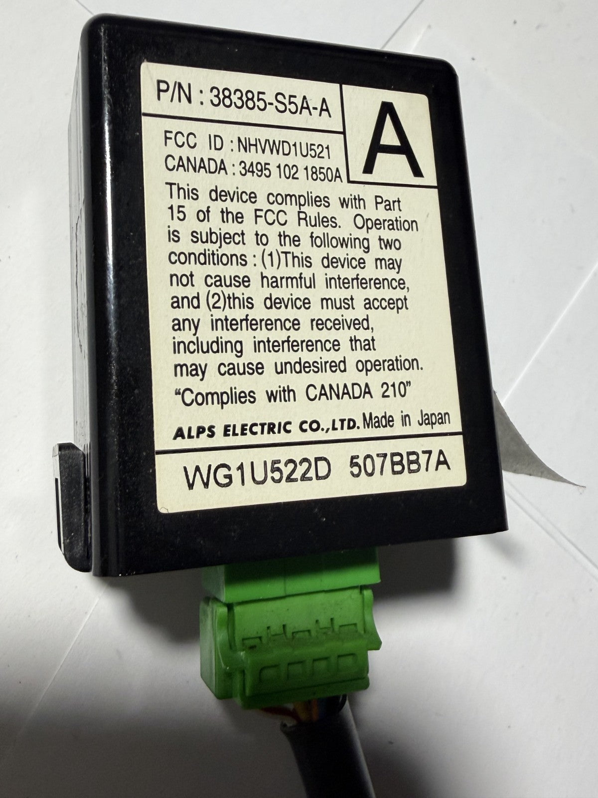 01 02 03 04 05 Honda Civic Keyless Entry Receiver Module 38385S5AA 507BB7A