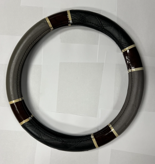 Universal Steering Wheel Cover Black Gray for Steering Wheel Protection, Grip