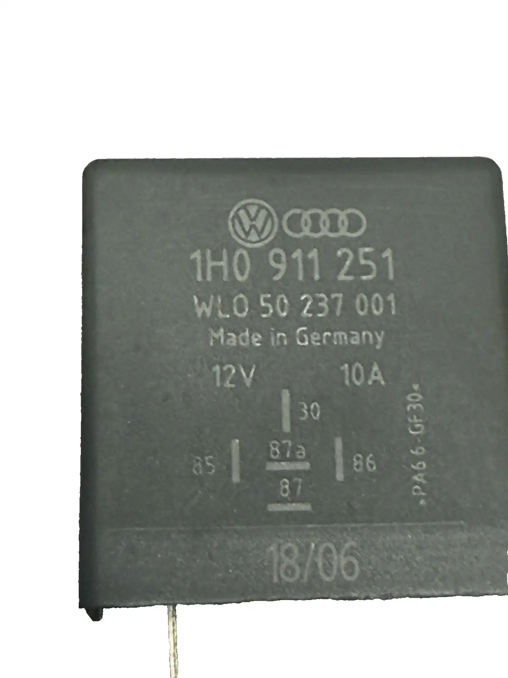 2000 2001 2002 2003 2004 2005 Audi TT Relay 12V 10A 1H0 911 251, WL050237001 by Volkswagen