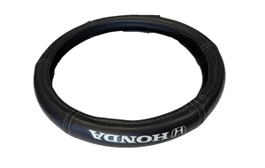 Black Synthetic Leather Steering Wheel Cover For Honda Vehicles