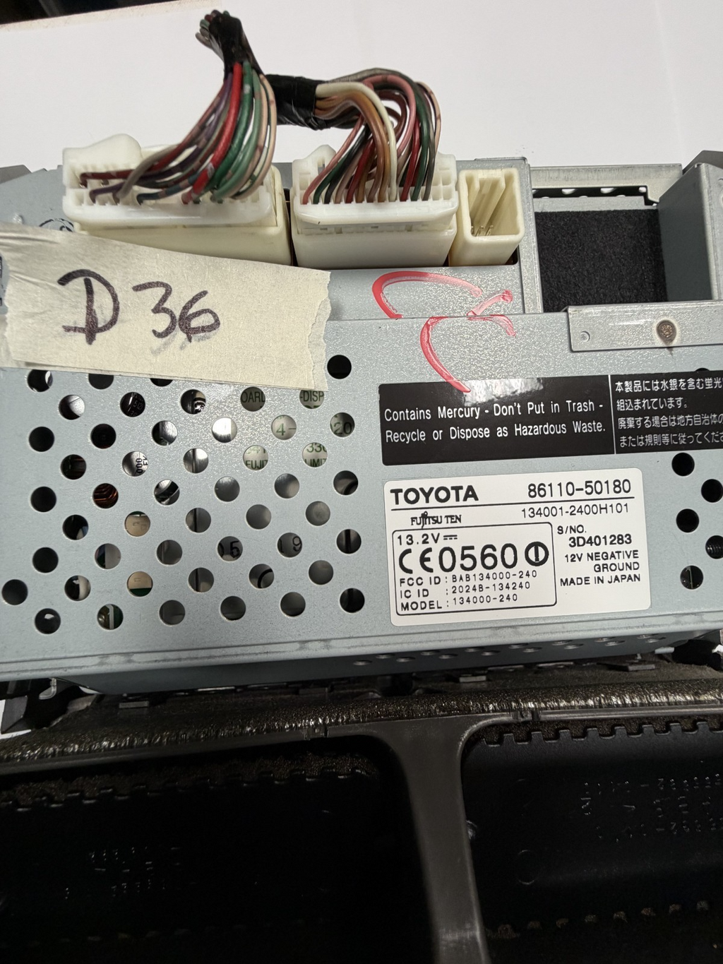 2004 2005 2006 Lexus LS430 Navigation Information Display Screen 86110 50180