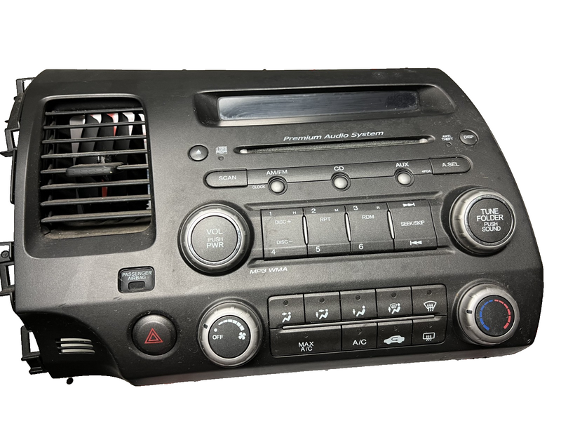 2006-2008 Honda Civic Radio Receiver with Temperature Control 39100 SVA A22