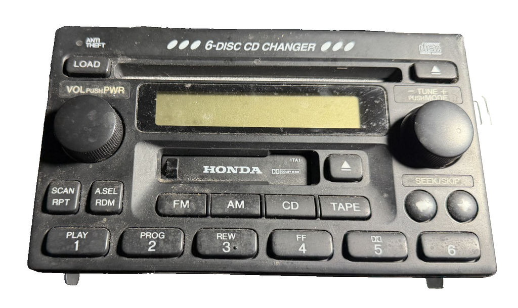 Stereo AM FM CD 6 Disc Radio Receiver 39100 S84 A300 fits 01-02 Honda Accord
