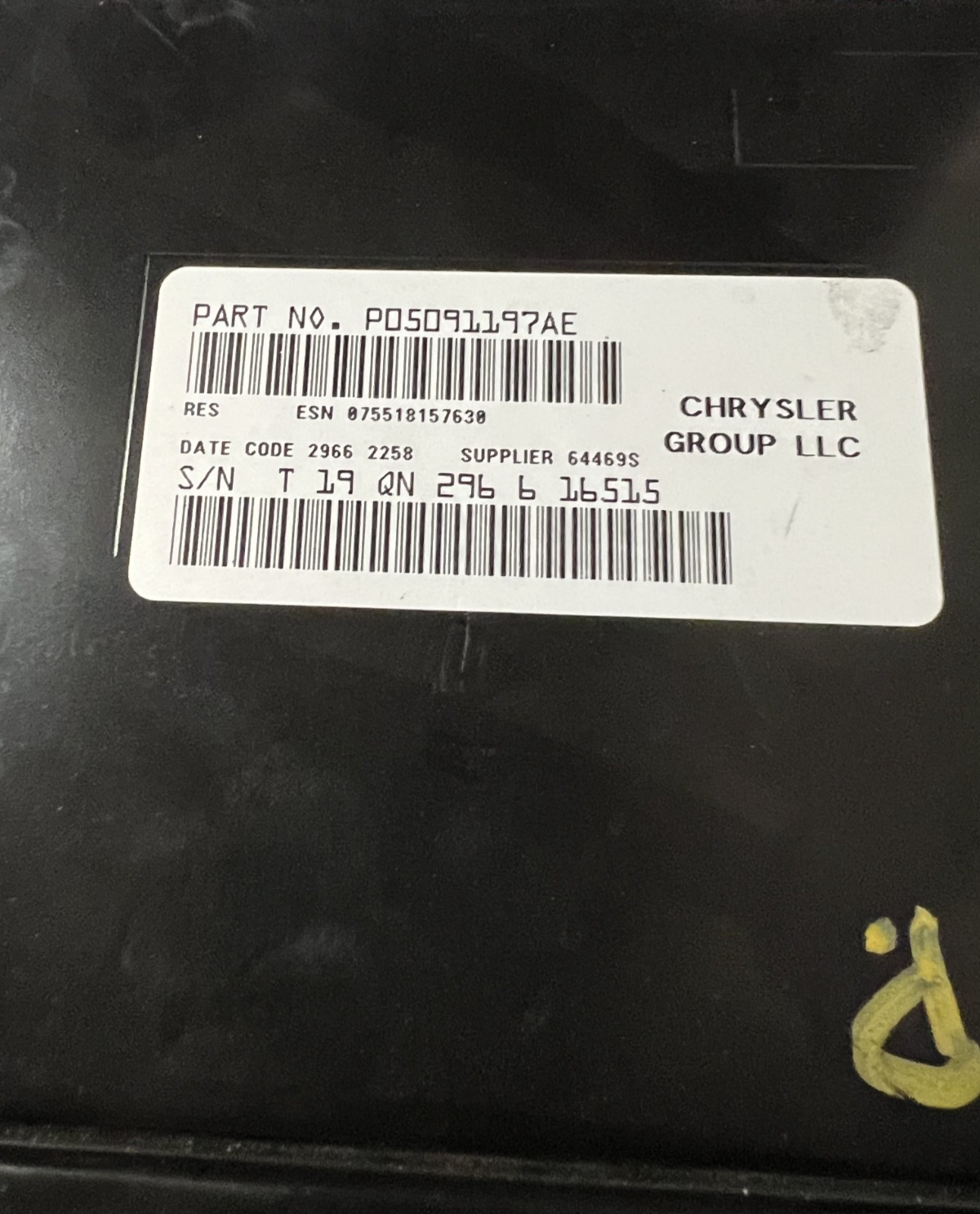 2012-2017 Chrysler Dodge Jeep Radio CD MP3 Player Aux Sirius 05091197AE