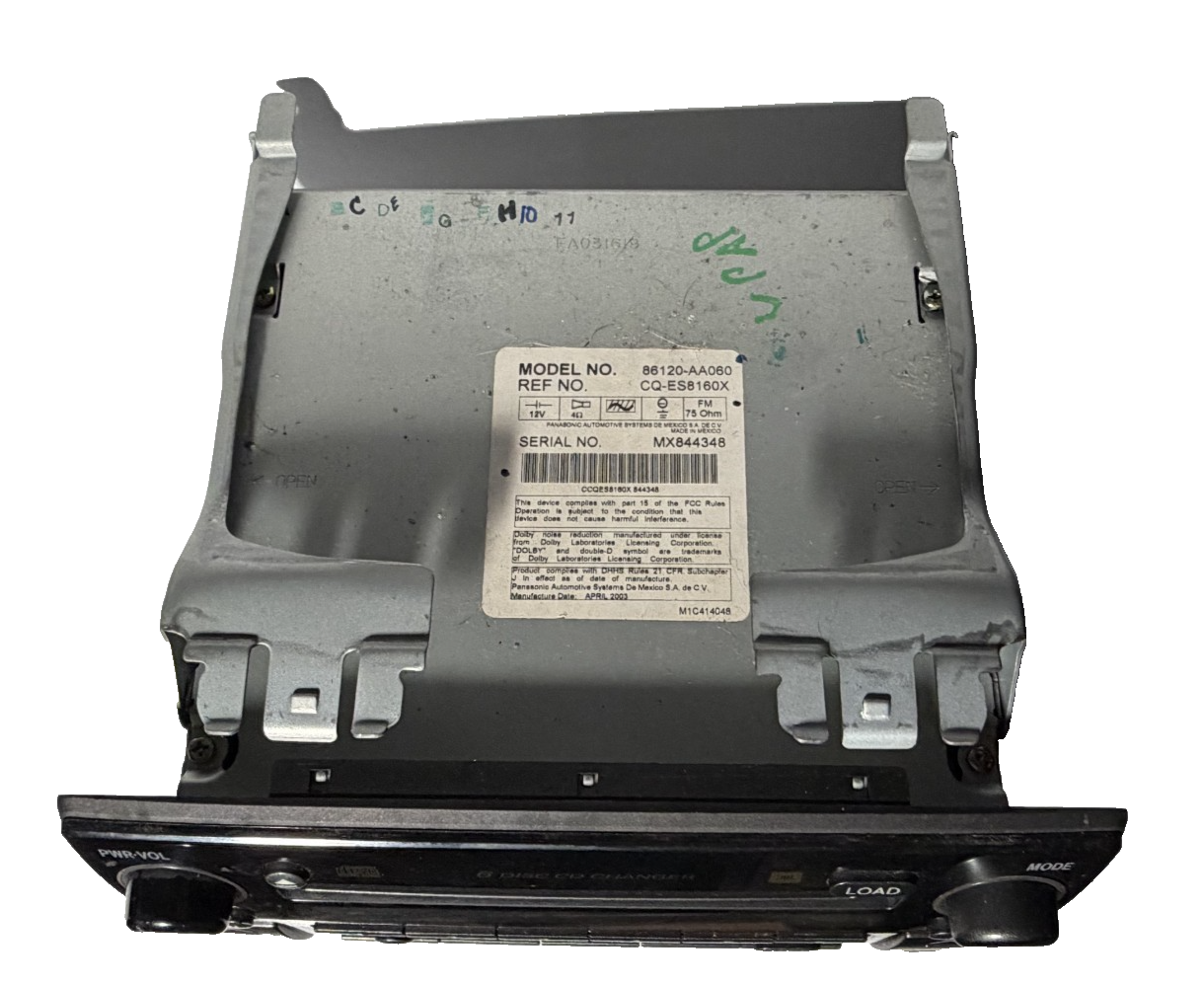 02 03 04 Toyota Camry Radio Stereo 6 Disc Changer Tape CD Player 86120 AA060