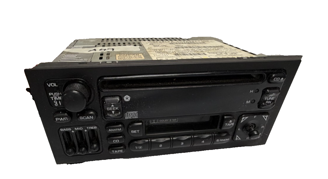 1997-2001 Jeep Wrangler AM FM Radio Cassette CD Player Receiver 04704383AD