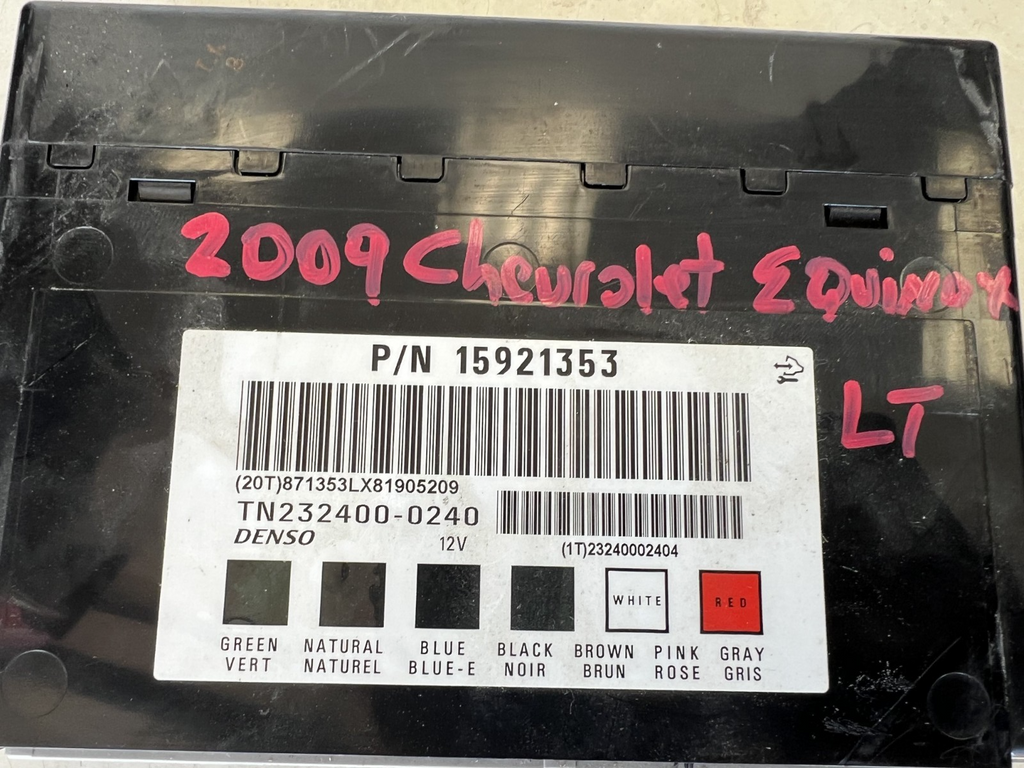 07 08 09 10 11 12 13 14 Chevrolet Equinox BCM Body Control Module OEM 15921353