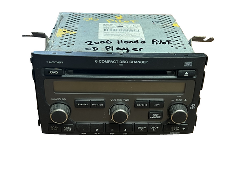 2006-2008 Honda Pilot AM FM CD Player Radio Receiver OEM 39100-S9V-A500