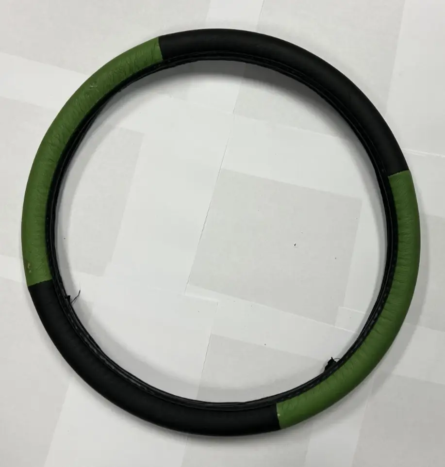 Universal Steering Wheel Cover Black Green for Steering Wheel Protection by Unbranded