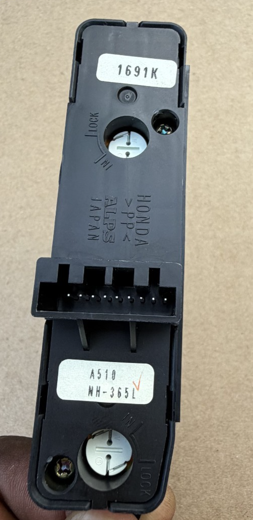 AC Heater Temperature Control Panel A510 NH 365L Black fits 01-05 Honda Civic