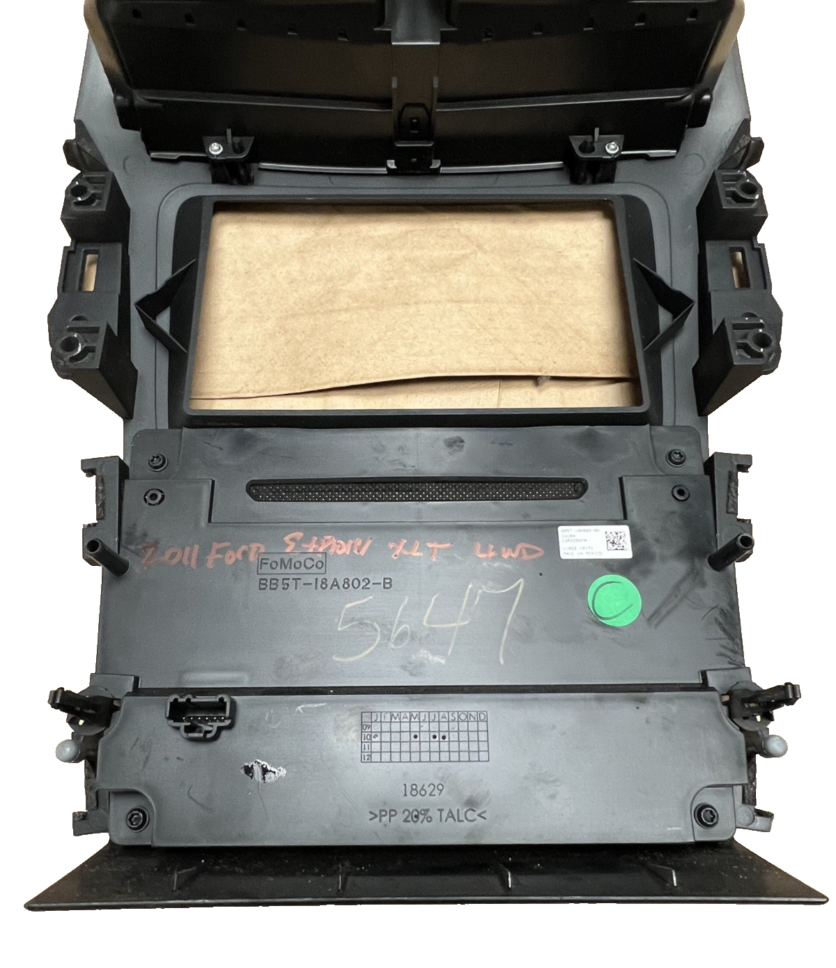 2011-2013 Ford Explorer AC Heater Climate Control Radio CD Control Dash Bezel