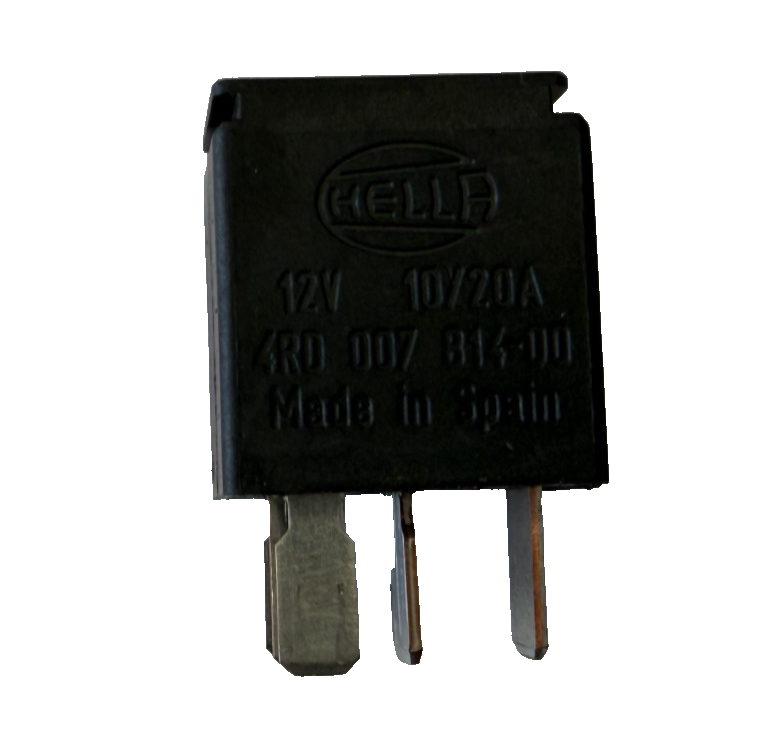 Volvo Hella Multipurpose 5 Pin Relay 12V 10 20A 4R0 007 814 00, 9441161 Black by Volvo
