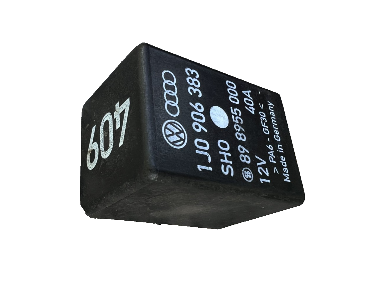 Volkswagen Audi Fuel Pump Relay 409 OEM 1J0 906 383 SHO, 89 8955 000 Black