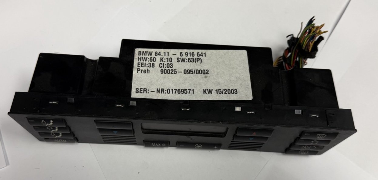 1995-2003 BMW E39 AC Air Conditioning Heater Climate Control 6 916 641