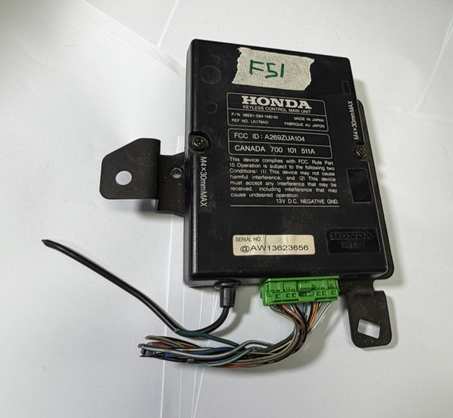 1999-2004 Honda Odyssey Security Control Main Unit 08E61 S84 1M0 02