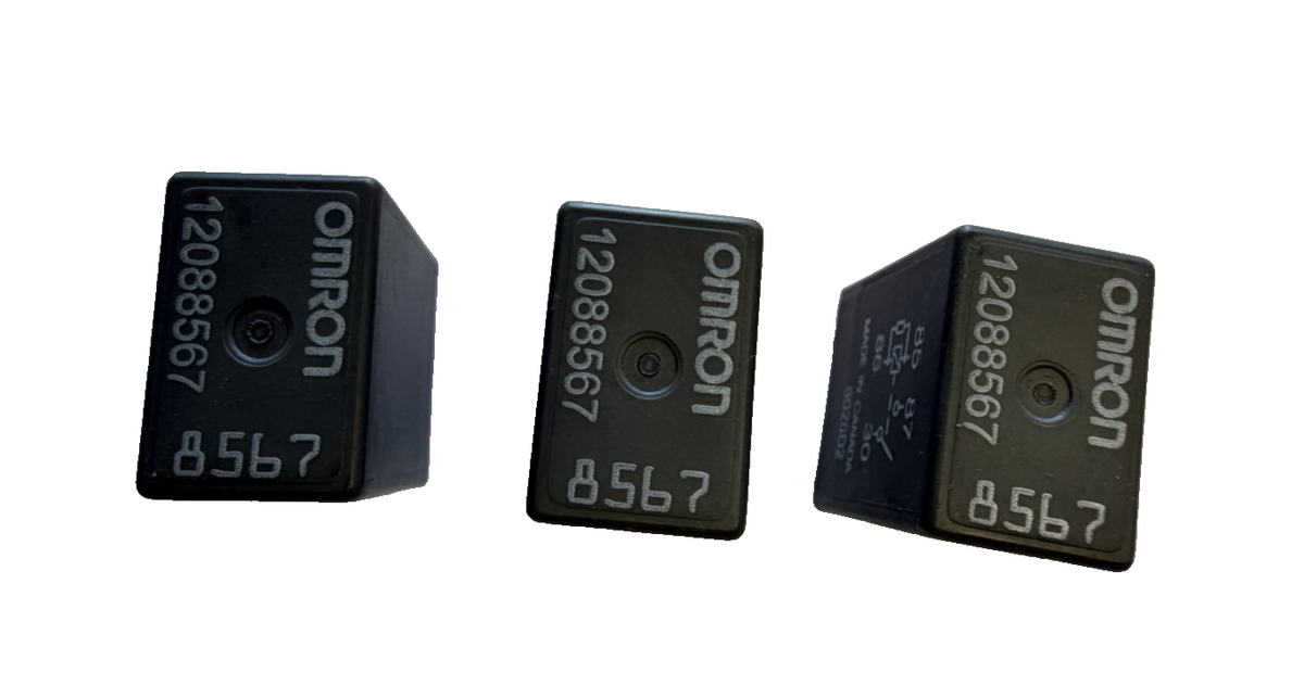 Qty 3 Omron 4-Pin Prong AC Compressor Relay 12088567, 8567 fits Chevrolet by Omron
