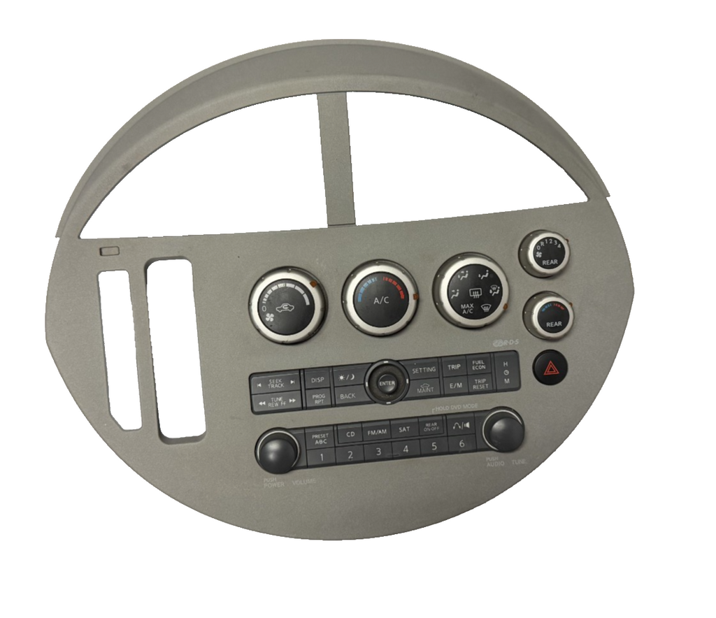 2004-2006 Nissan Quest Dash Center Climate CD SAT Radio Player Bezel Panel