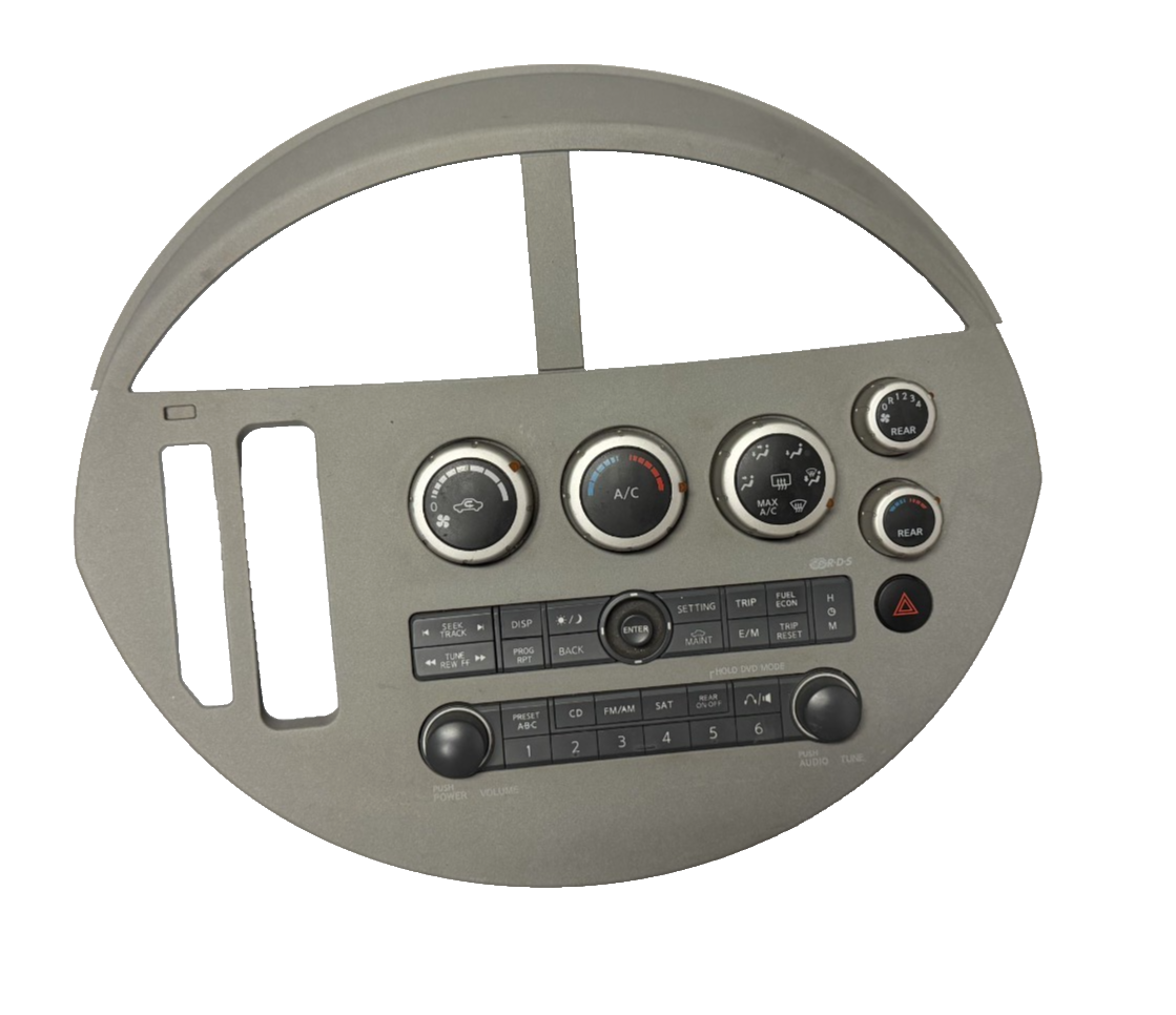2004-2006 Nissan Quest Dash Center Climate CD SAT Radio Player Bezel Panel