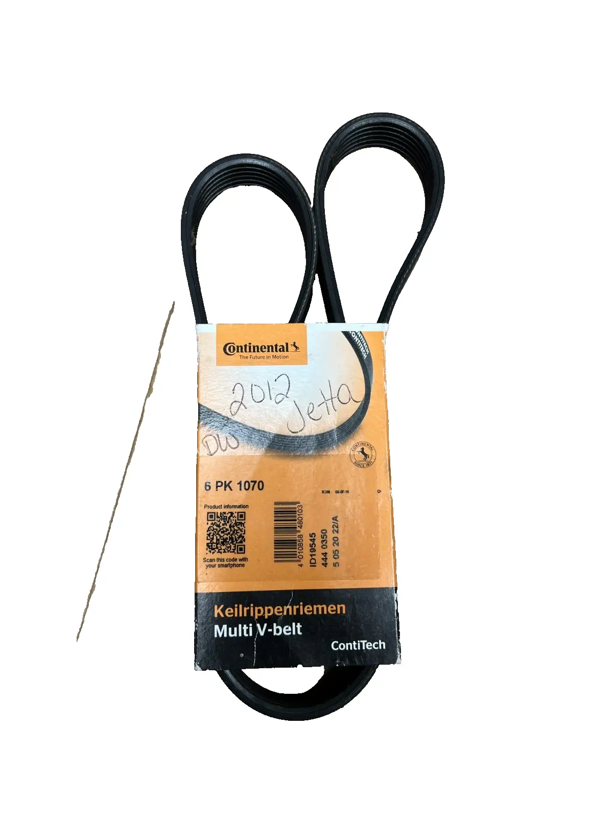 Continental Multi V-Belt Serpentine Belt 6PK1070 for 2012 Volkswagen Jetta by Continental