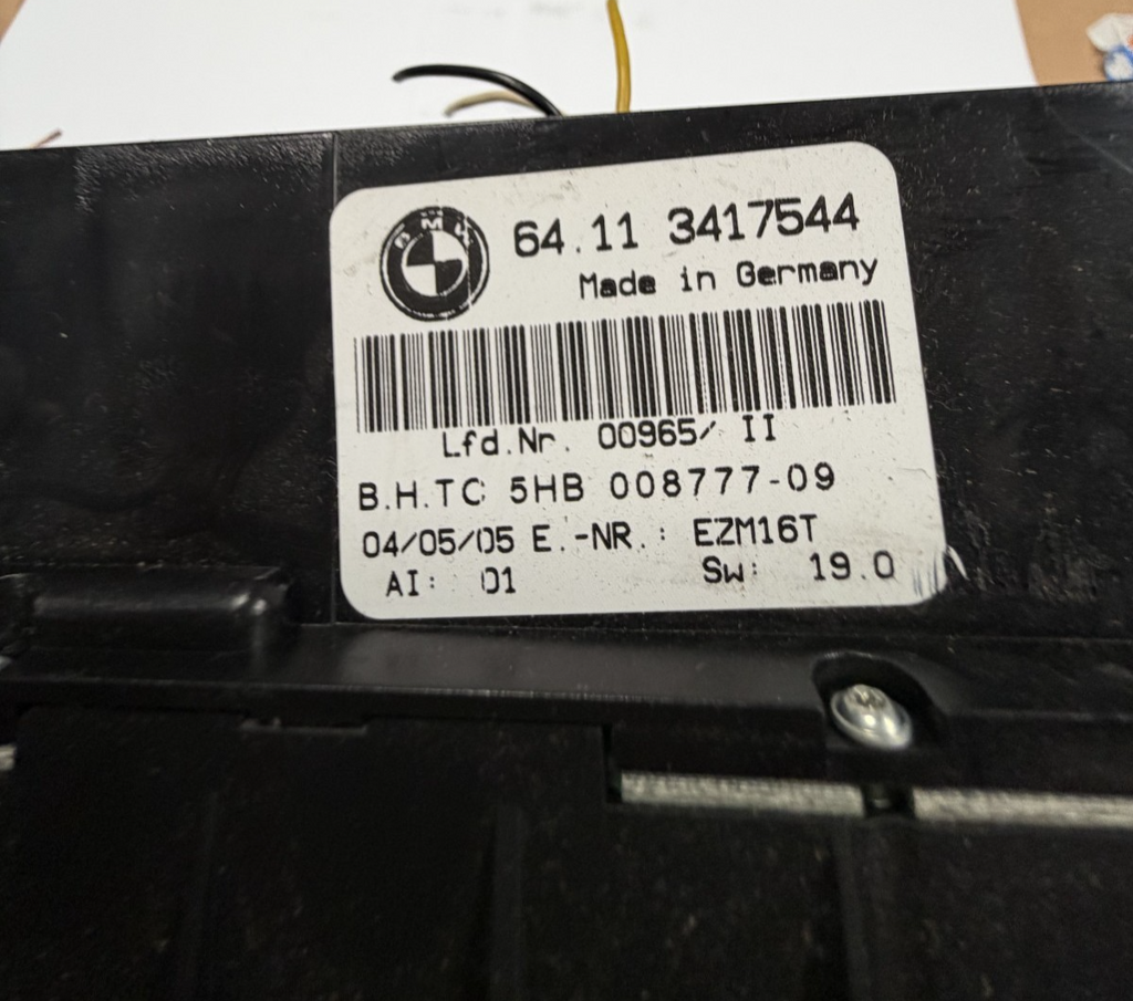 2004-2006 BMW X3 AC Heater Climate Control Temperature Control 3417544