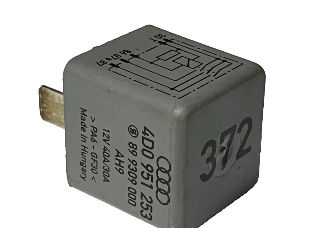 1992-2004 Audi S4 S6 A4 Fuel Pump Relay 12V 40A 30A OEM 4D0 951 253 Gray by Audi