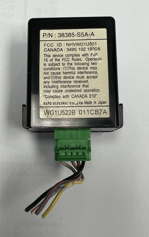 01 02 03 04 05 Honda Civic Keyless Entry Receiver Module 38385 S5A A, WG1U522B