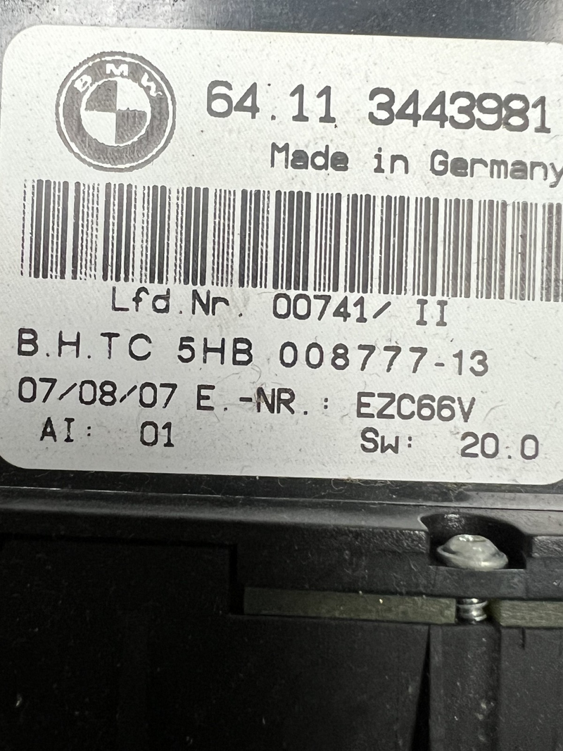 2004-2010 BMW E83 X3 AC Heater Temperature Climate Control Panel OEM 3443981