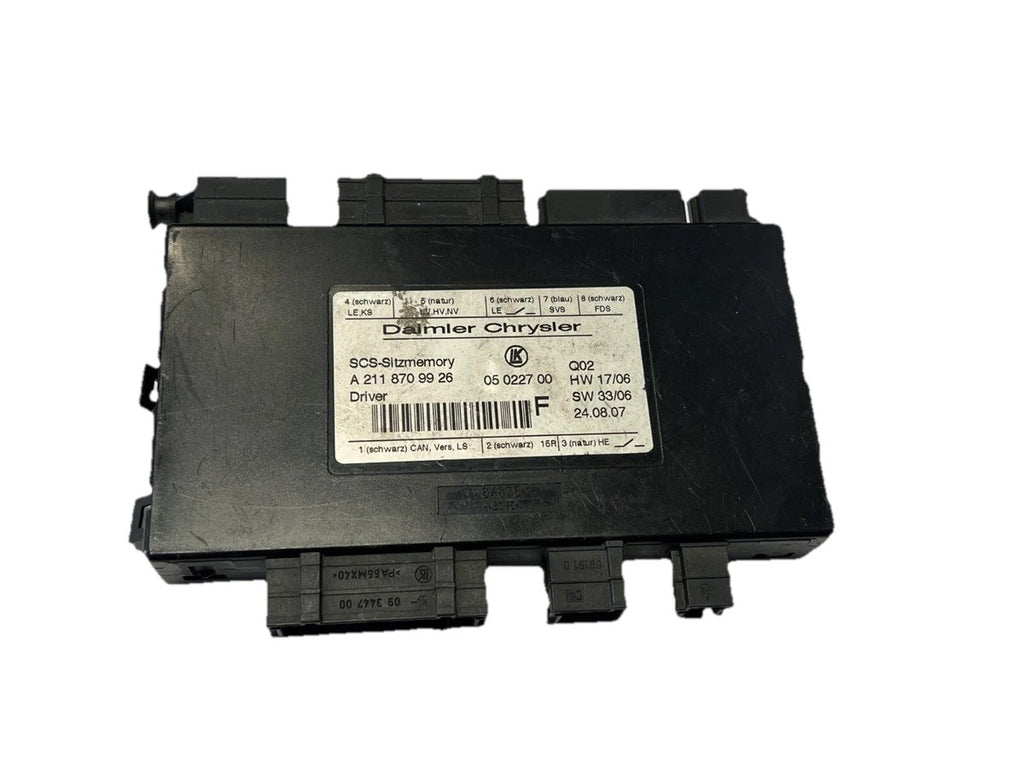 03-11 Mercedes W211 R500 CLS500 Seat Control Module Front Left A 211 870 99 26