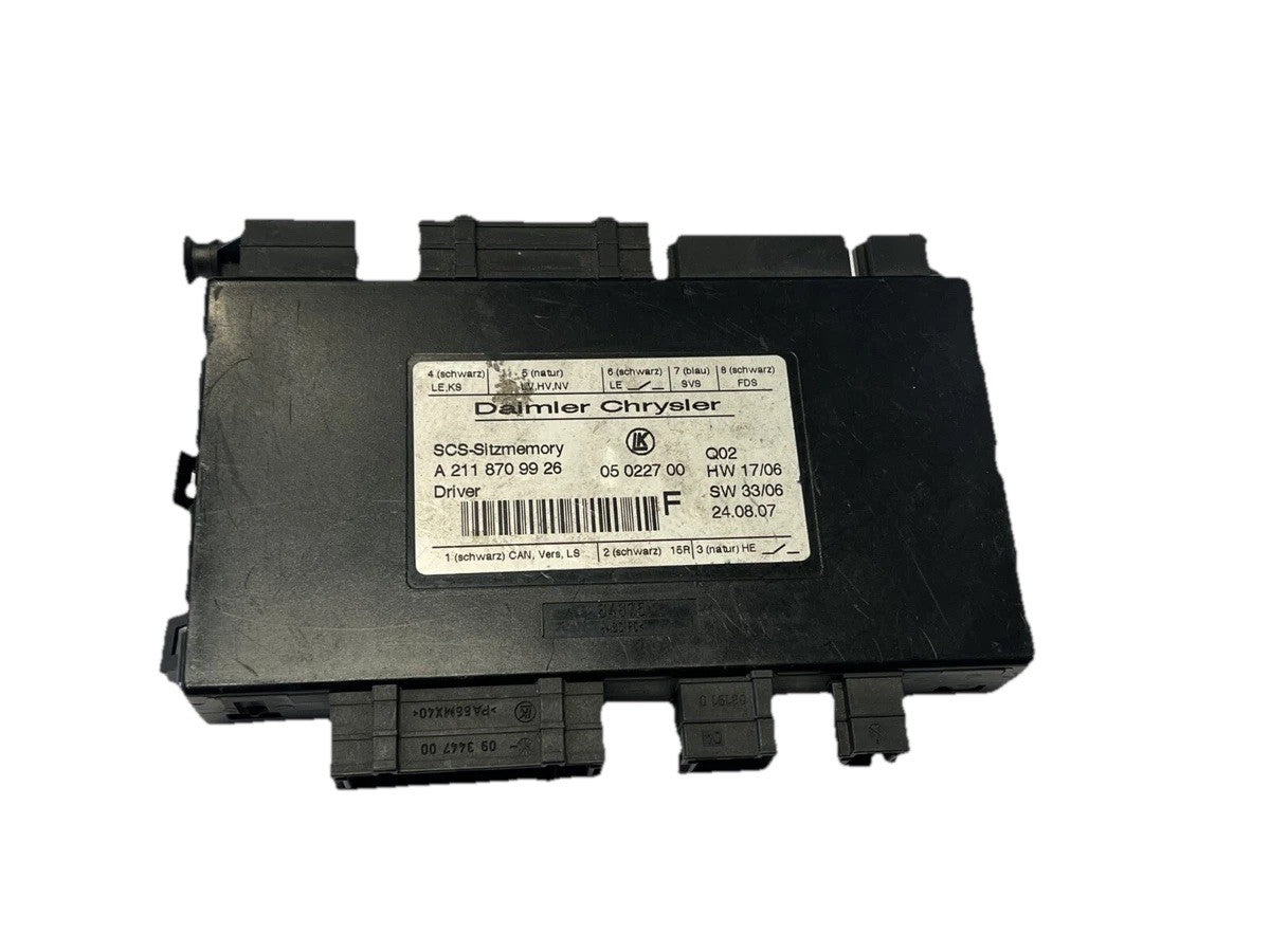 03-11 Mercedes W211 R500 CLS500 Seat Control Module Front Left A 211 870 99 26
