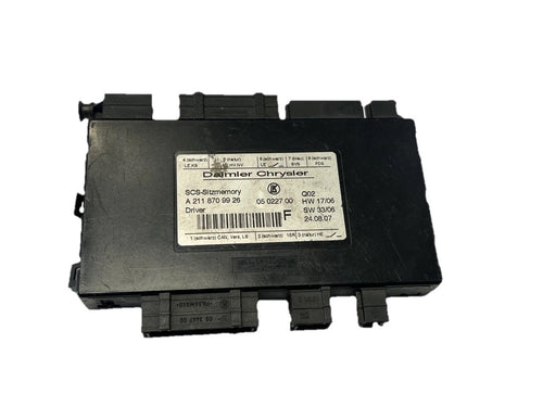 03-11 Mercedes W211 R500 CLS500 Seat Control Module Front Left A 211 870 99 26