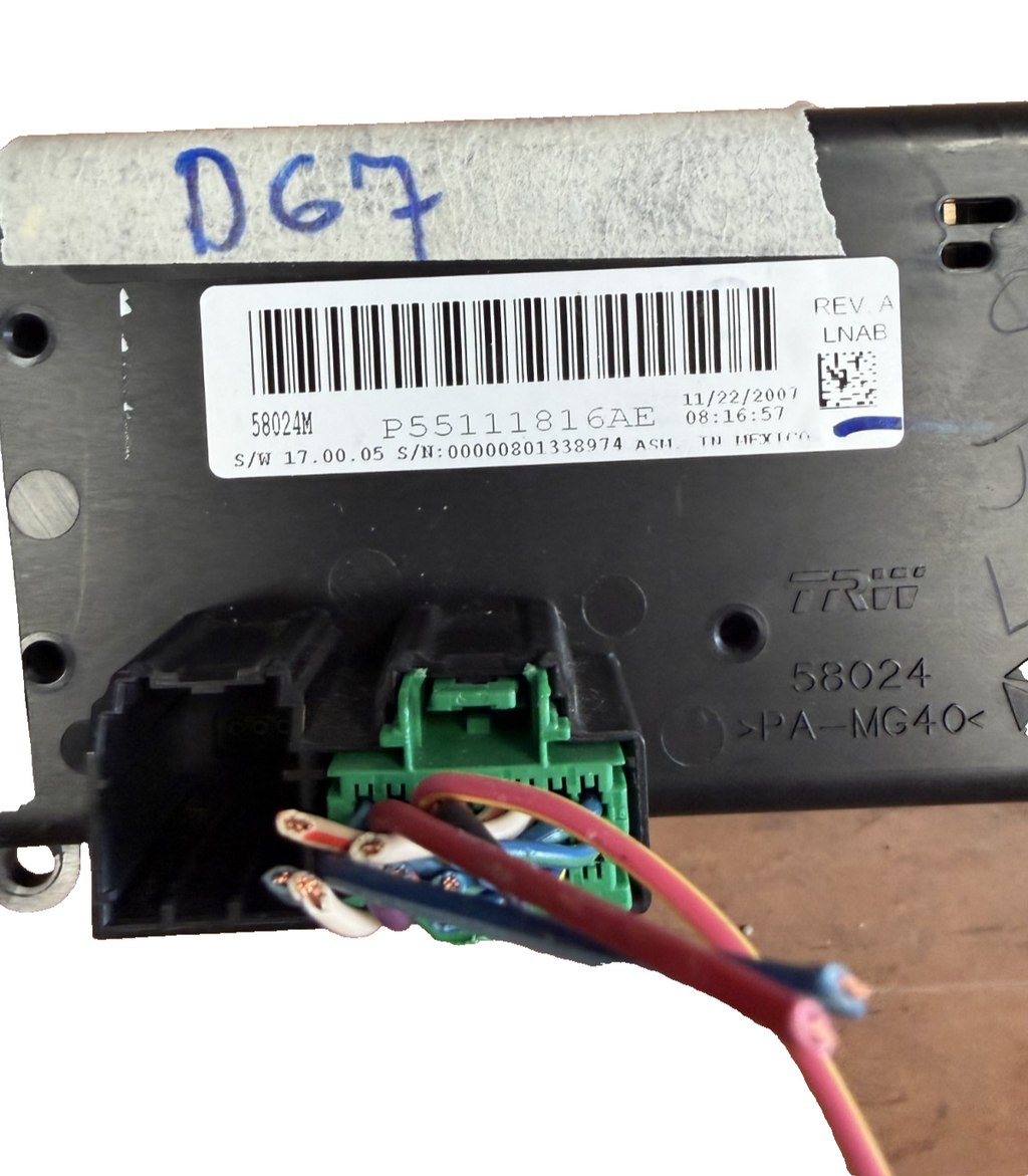 08 2008 Jeep Limited AC Heater Temperature Climate Control 55111816AE