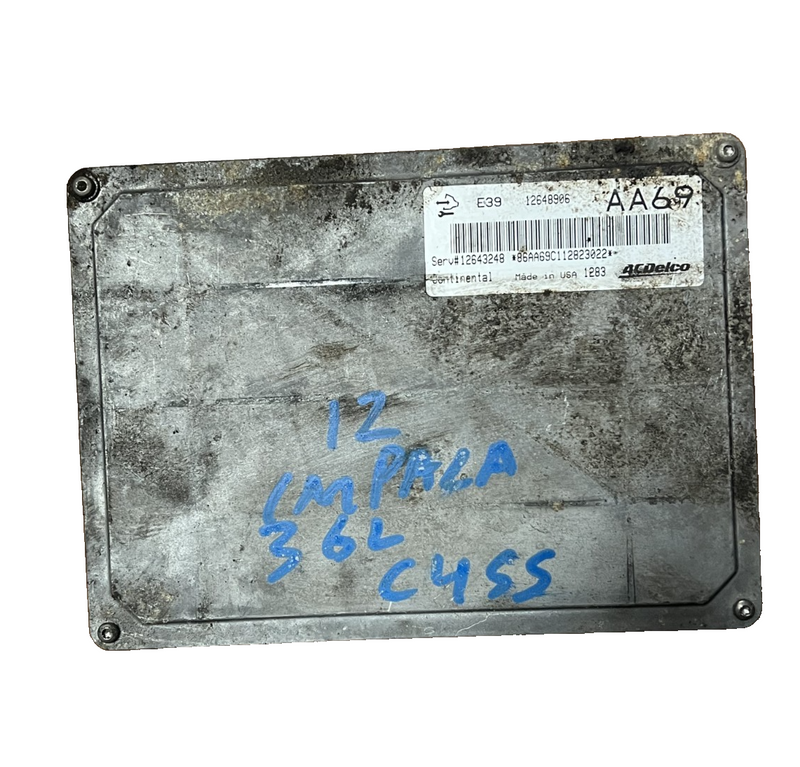 2012-2013 Chevrolet Impala 3.6L Engine Control Module ECM OEM 12648906