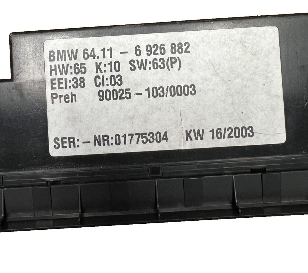 01 02 03 04 05 06 BMW X5 AC Heater Temperature Climate Control OEM 6 926 882