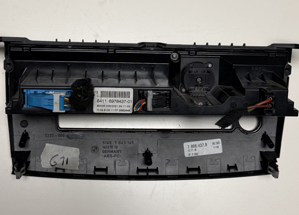 2006-2010 BMW 530xi E60 AC Heater Temperature Climate Control 5145 7 063 145