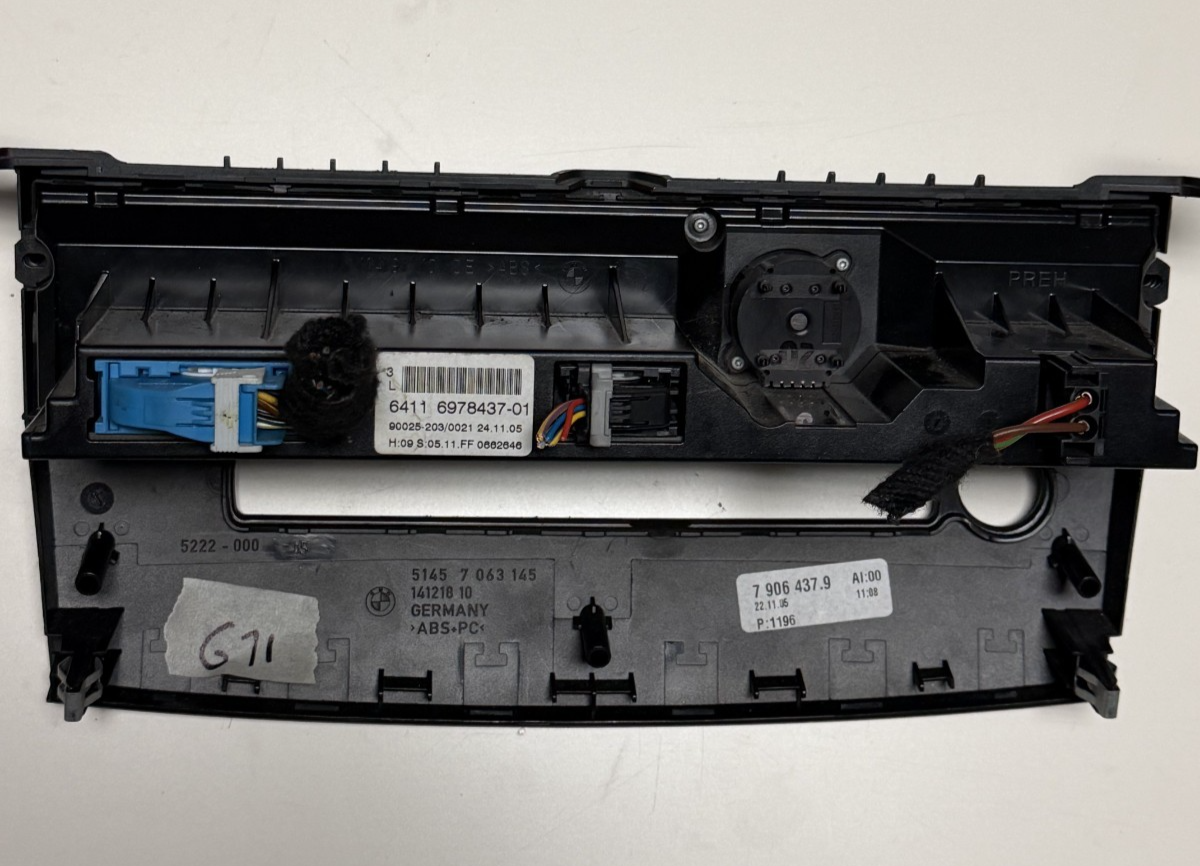 2006-2010 BMW 530xi E60 AC Heater Temperature Climate Control 5145 7 063 145