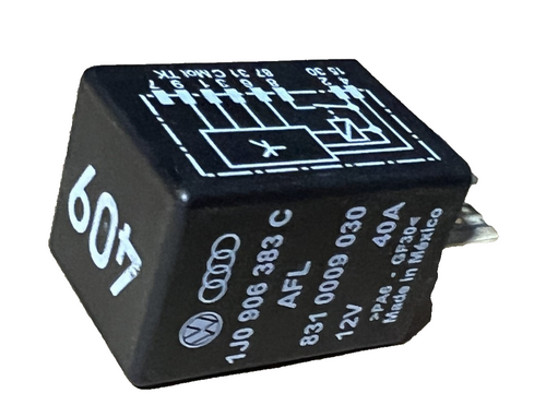 02 2002 Volkswagen Cabrio Fuel Pump Relay 12V 40A 1J0 906 383 C Black