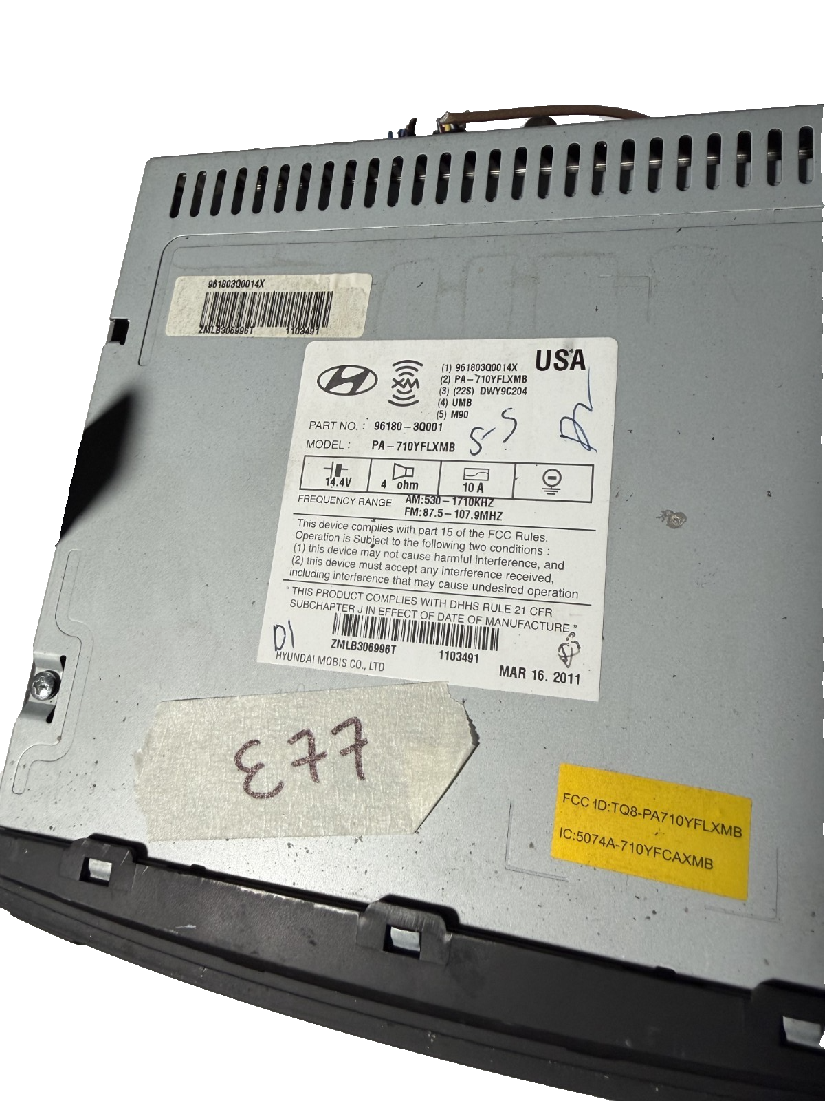 AM FM CD Player Radio Receiver 96180-3Q001 fits 2009-2014 Hyundai Sonata