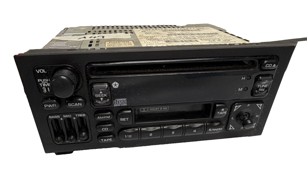 1997-2001 Jeep Wrangler AM FM Radio Cassette CD Player Receiver 04704383AD
