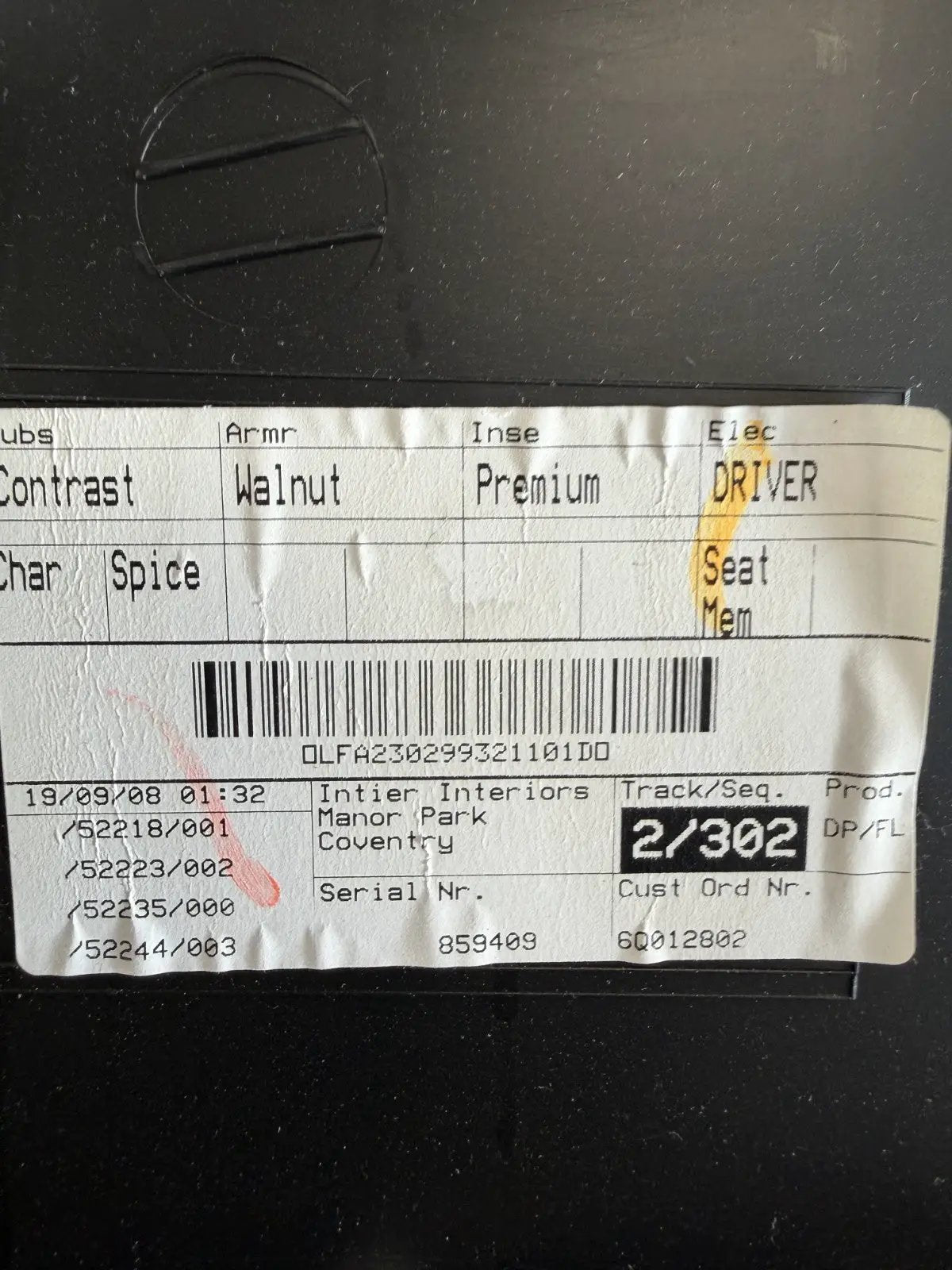 2009-2015 Jaguar XF XFR X250 Front Left Driver Side Interior Door Panel Black by Fomoco