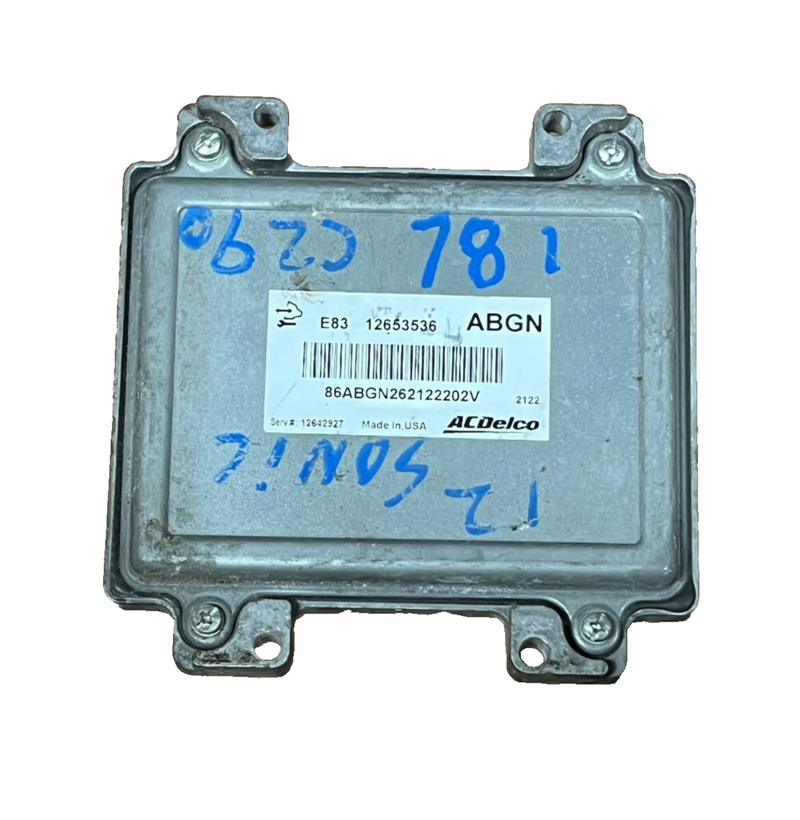 12 2012 Chevrolet Chevy Sonic Computer Brain Engine Control Module 12653536