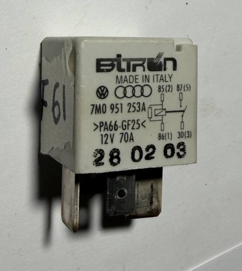 Multipurpose Relay 12V 70A 7M0 951 253A fits 1999-2005 Volkswagen Jetta