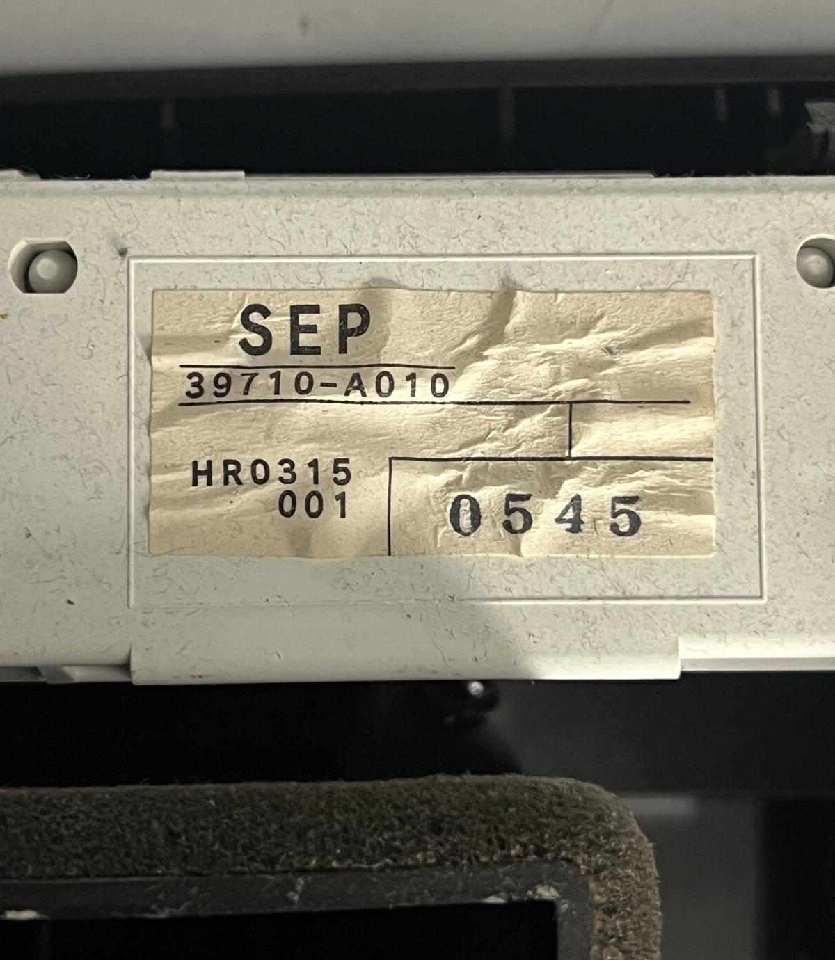 04 05 06 07 08 Acura TL Dash Air Vent Bezel with Clock Display OEM 39710 A010