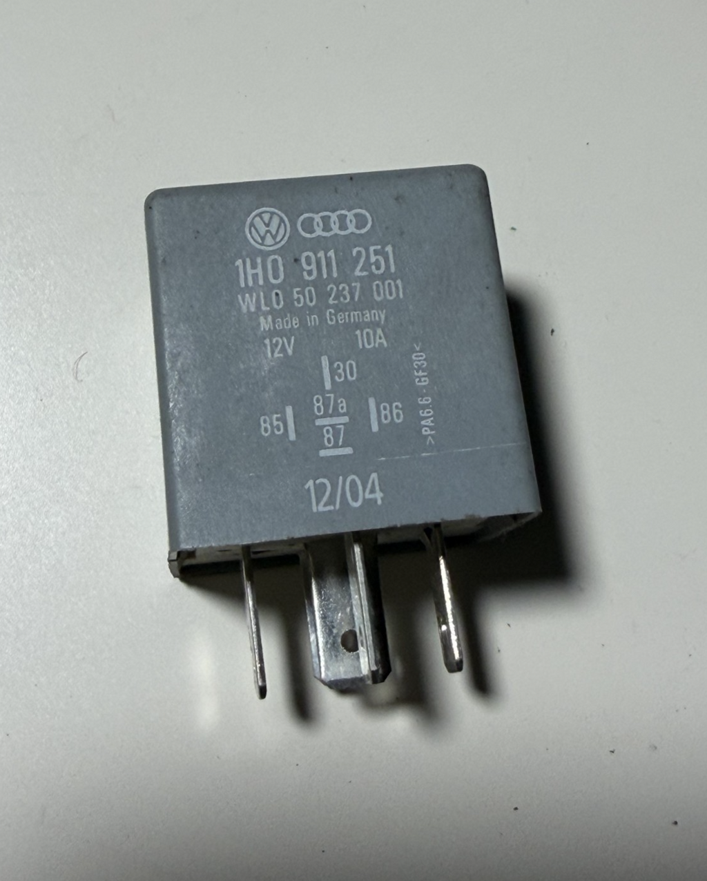 2000 2001 2002 2003 2004 2005 Audi TT Relay 12V 10A 1H0 911 251, WL050237001